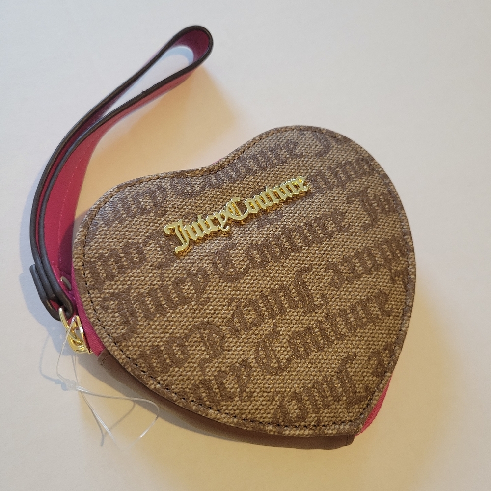 Juicy Couture Logo Heart-shaped Wristlet
